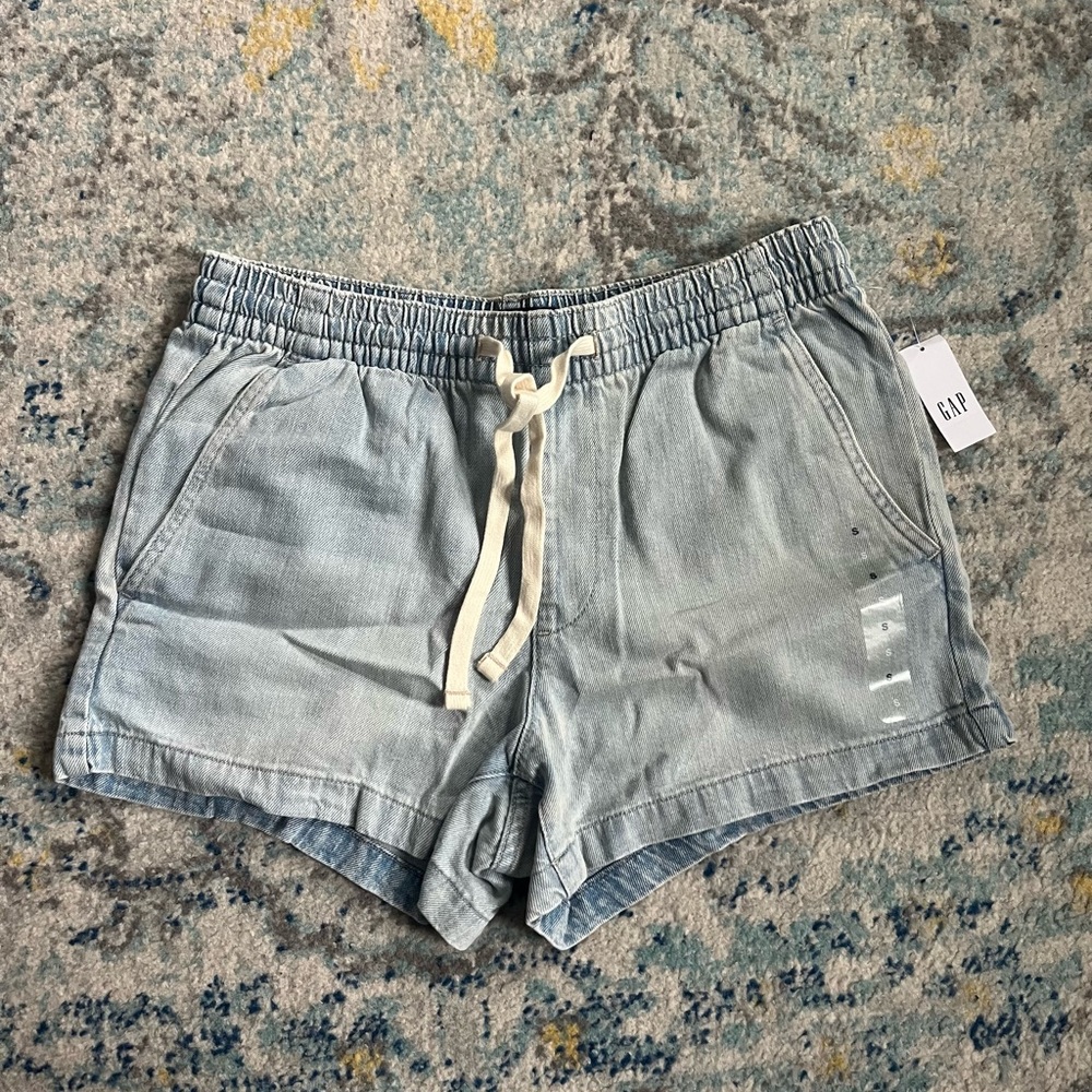 GAP Blue Denim Shorts with Elastic Waistband